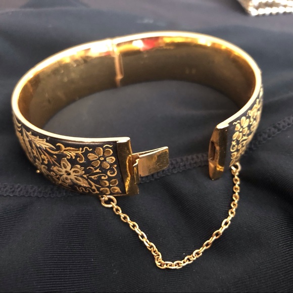Vintage Damascene Cuff Bracelet - Picture 7 of 16